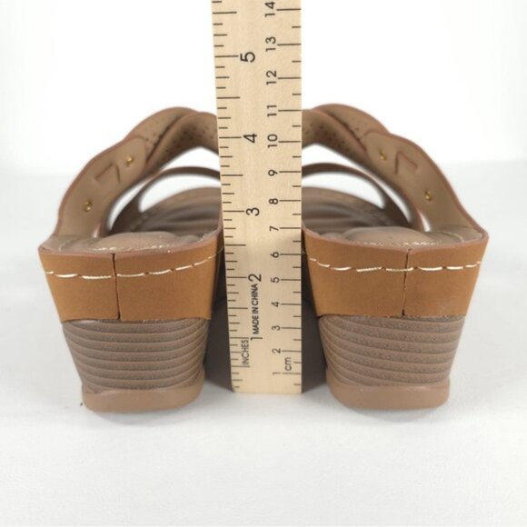 NWOT SHIBEVER Low Comfortable Wedge Sandal‎ Open Toe Slip On Size 39 US 8 - Picture 5 of 16